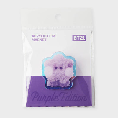 BT21 SHOOKY minini Purple of Wish Acrylic Magnetic Clip