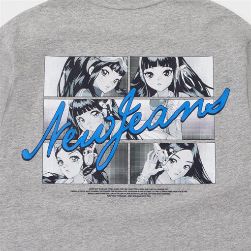 NewJeans Get Up Short Sleeve T-Shirt (Melange) - LINE FRIENDS_US