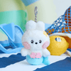 LINE FRIENDS mini minini conini Under the Pool Plush Keyring