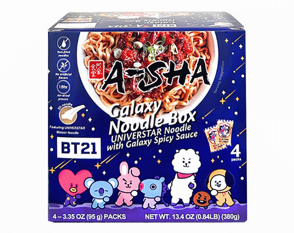 Bt21 A-sha Galaxy Variety Noodle Box - 26.8oz/8ct : Target