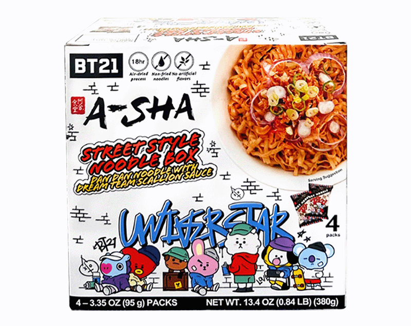 BT21 with A-Sha Street Style Variety Noodle Box