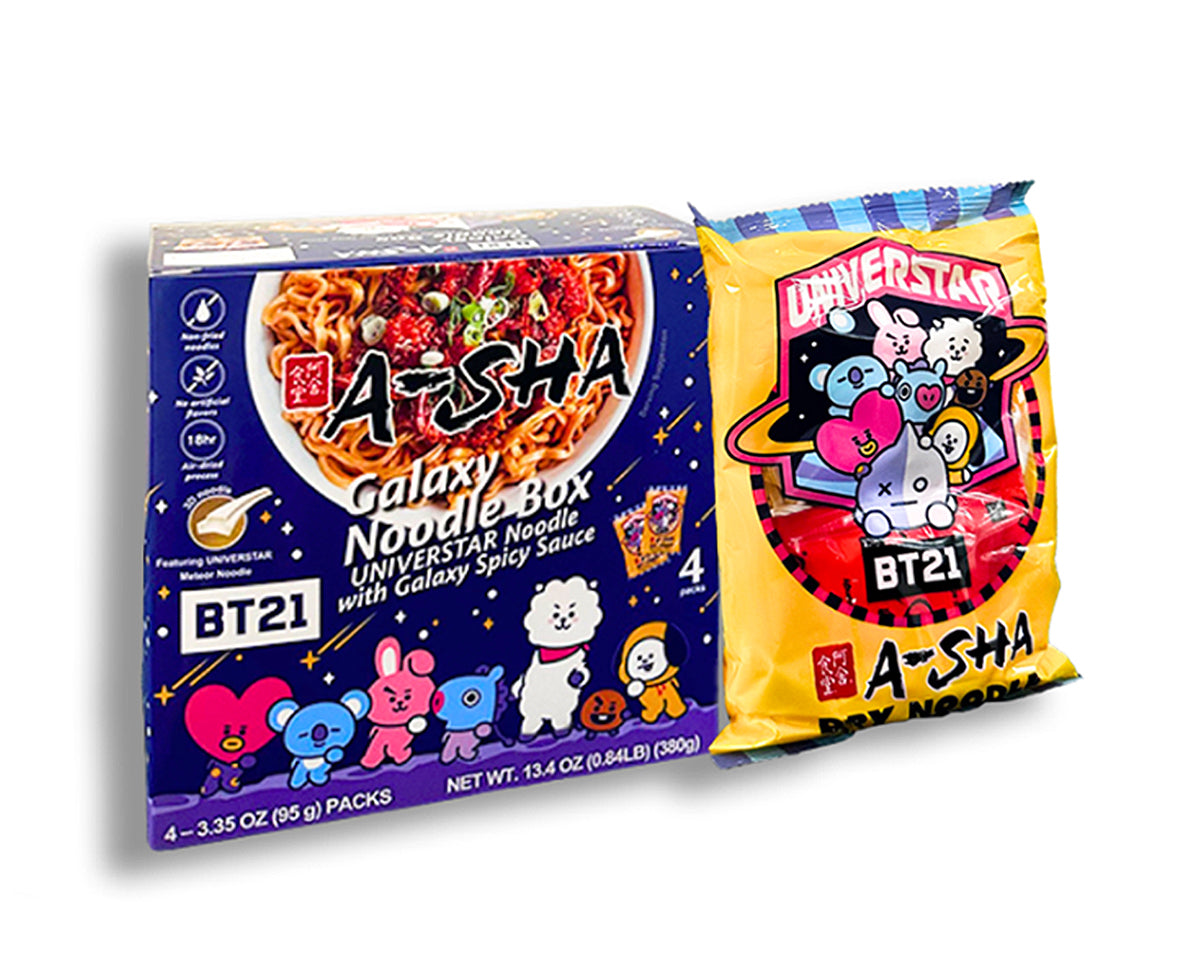 BT21 with A-Sha Galaxy Variety Noodle Box