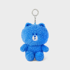 LINE FRIENDS Colored BROWN Doll Keyring Blue