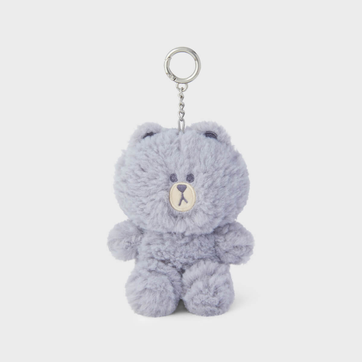 LINE FRIENDS Colored BROWN Doll Keyring Gray