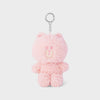 LINE FRIENDS Colored BROWN Doll Keyring Pink