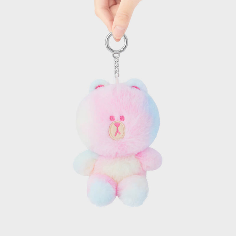 LINE FRIENDS Colored BROWN Doll Keyring Multi