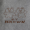 LINE FRIENDS Made By BROWN Graphic Knit Pullover Grey