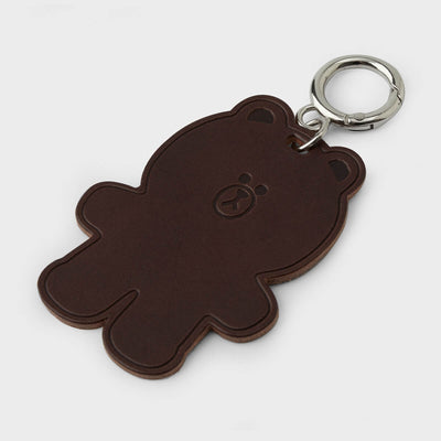 LINE FRIENDS BROWN Original Leather Keyring