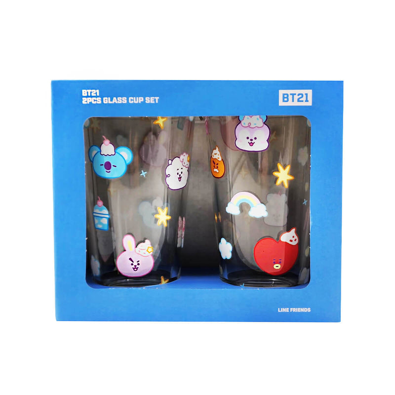 BT21 On the Cloud Glass Cup Set