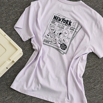 BT21 NEW YORK City Edition T-Shirt Purple