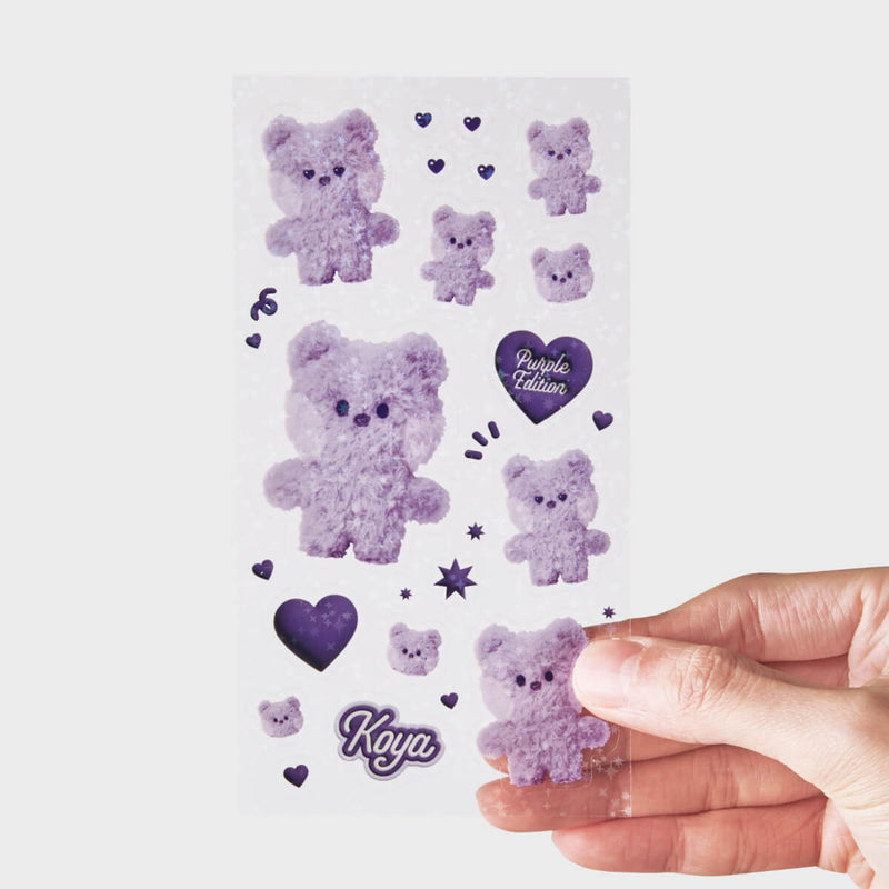 BT21 KOYA minini Purple of Wish Stickers