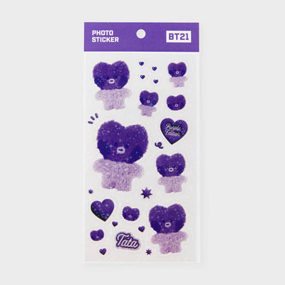 BT21 TATA minini Purple of Wish Stickers