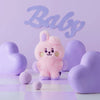 BT21 COOKY BABY Flat Fur Purple Heart Standing Doll