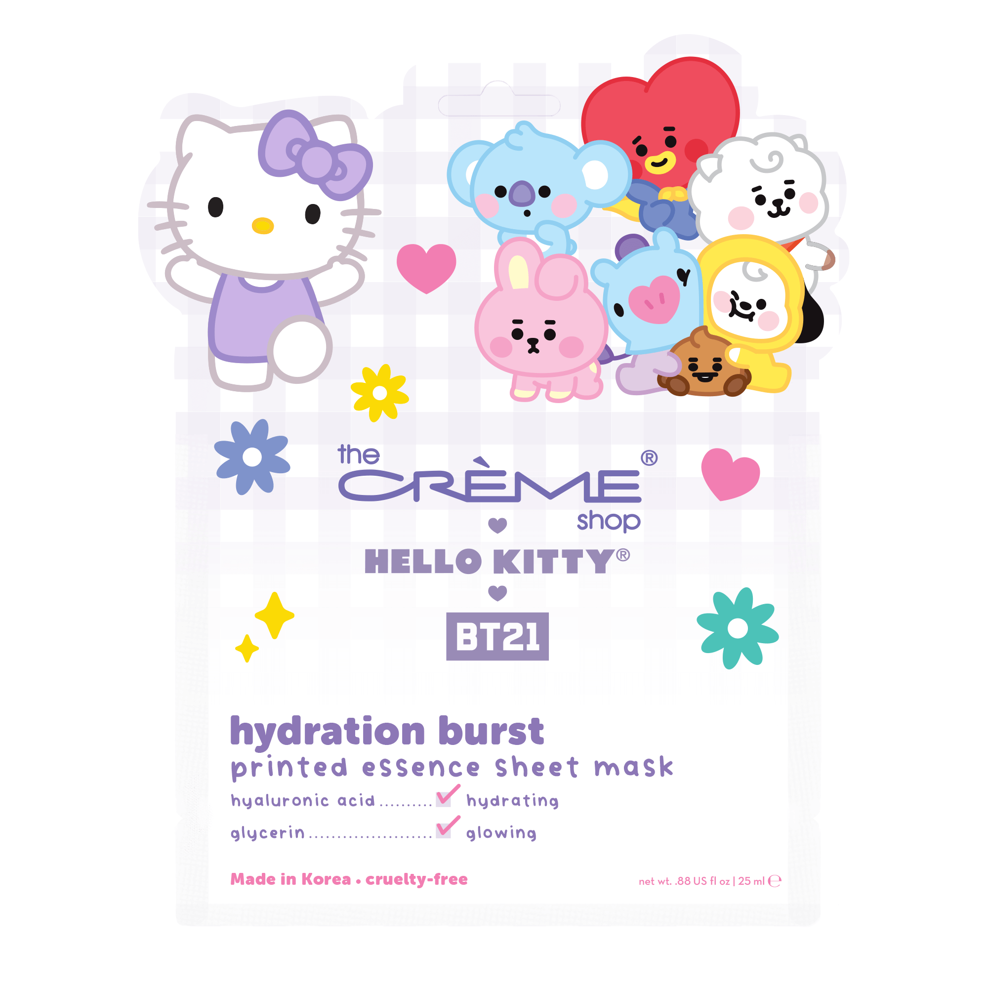 BT21 & Hello Kitty Dream Hydration Burst Essence Mask