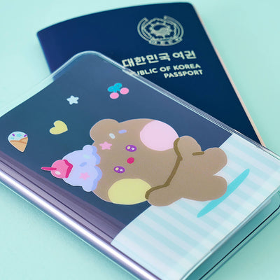 LINE FRIENDS bnini minini Ice Cream Passport Cover