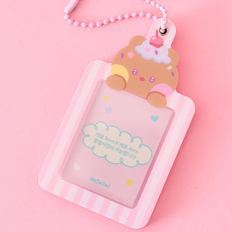 LINE FRIENDS bnini minini Ice Cream Photo Keyring