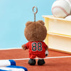 LINE FRIENDS BROWN Soccer Field Day Plush Keyring