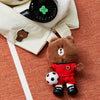 LINE FRIENDS BROWN Soccer Field Day Plush Keyring