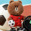 LINE FRIENDS BROWN Soccer Field Day Plush Keyring