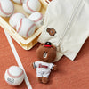 LINE FRIENDS BROWN Baseball Field Day Plush Keyring