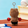 LINE FRIENDS BROWN Weightlifting Field Day Plush Keyring