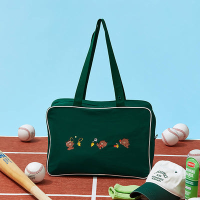 LINE FRIENDS Field Day Green Gym Bag