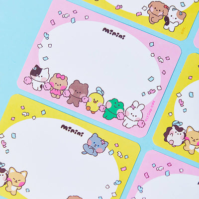 LINE FRIENDS minini Field Day Message Card Set