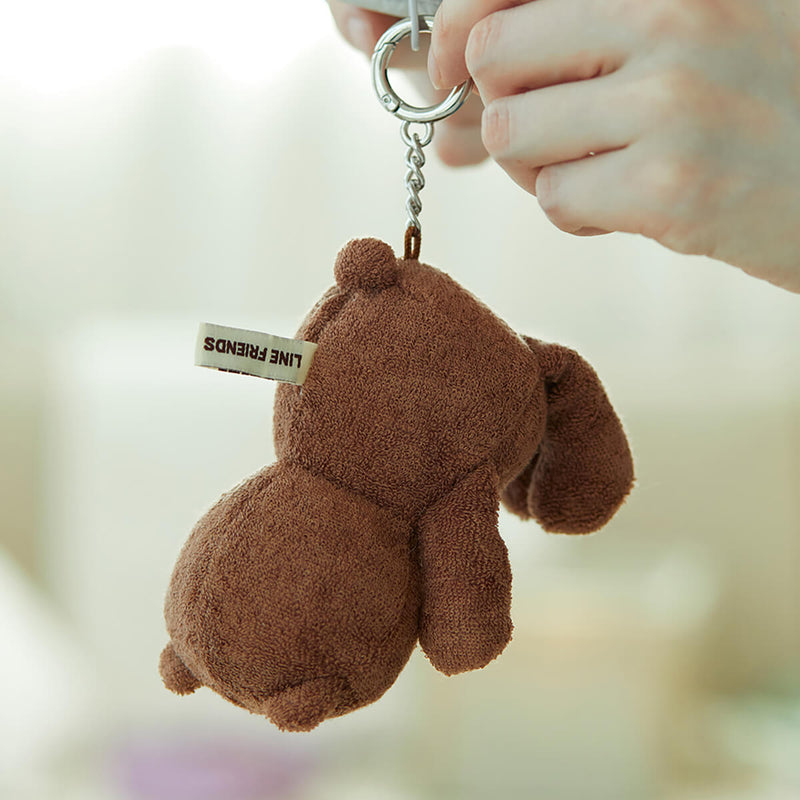 LINE FRIENDS BROWN Lazy Day Plush Keyring