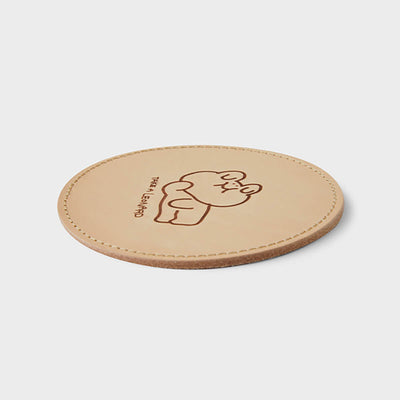 LINE FRIENDS LEONARD Original Leather Coaster