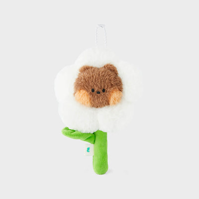 LINE FRIENDS bnini minini Flower Plush Keyring