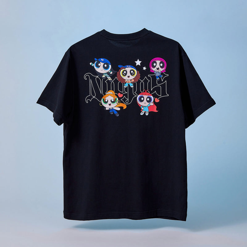 THE POWERPUFF GIRLS X NewJeans T-Shirt Black