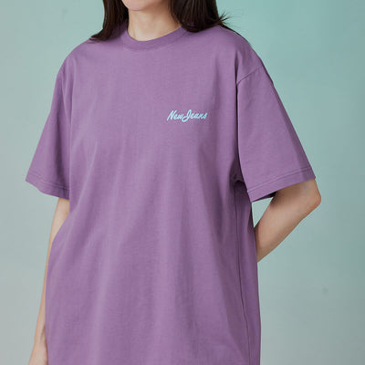 NewJeans How Sweet Logo T-Shirt Purple