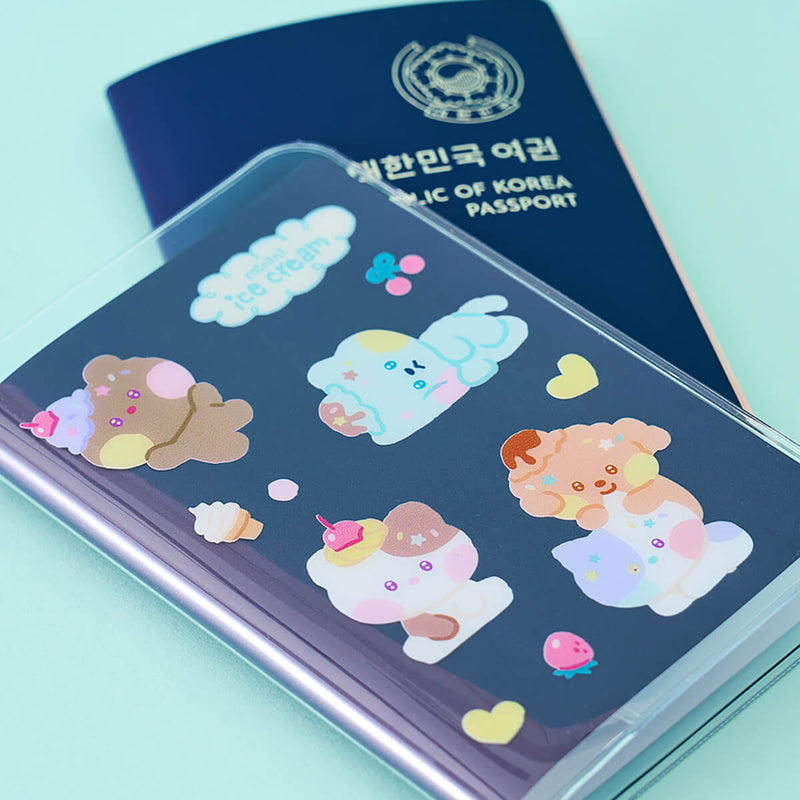 LINE FRIENDS minini Ice Cream Passport Cover
