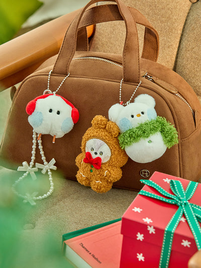 BT21 mini minini Petite Holiday Snowman Plush Keyring (Blind Box)