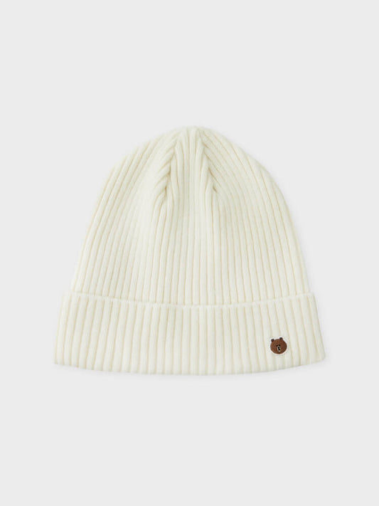 LINE FRIENDS Made by BROWN Knit Beanie Ivory