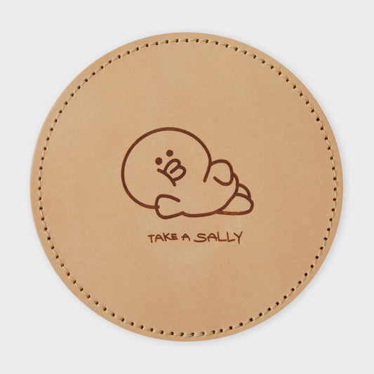 LINE FRIENDS SALLY Original Leather Coaster