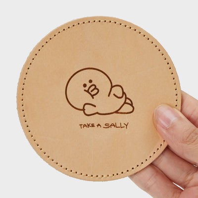 LINE FRIENDS SALLY Original Leather Coaster