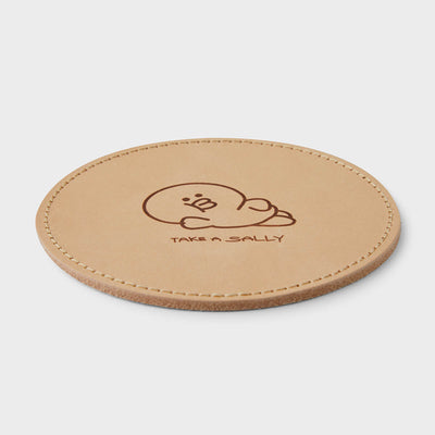 LINE FRIENDS SALLY Original Leather Coaster