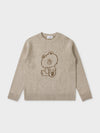 LINE FRIENDS Made by BROWN Drawing Knit Beige
