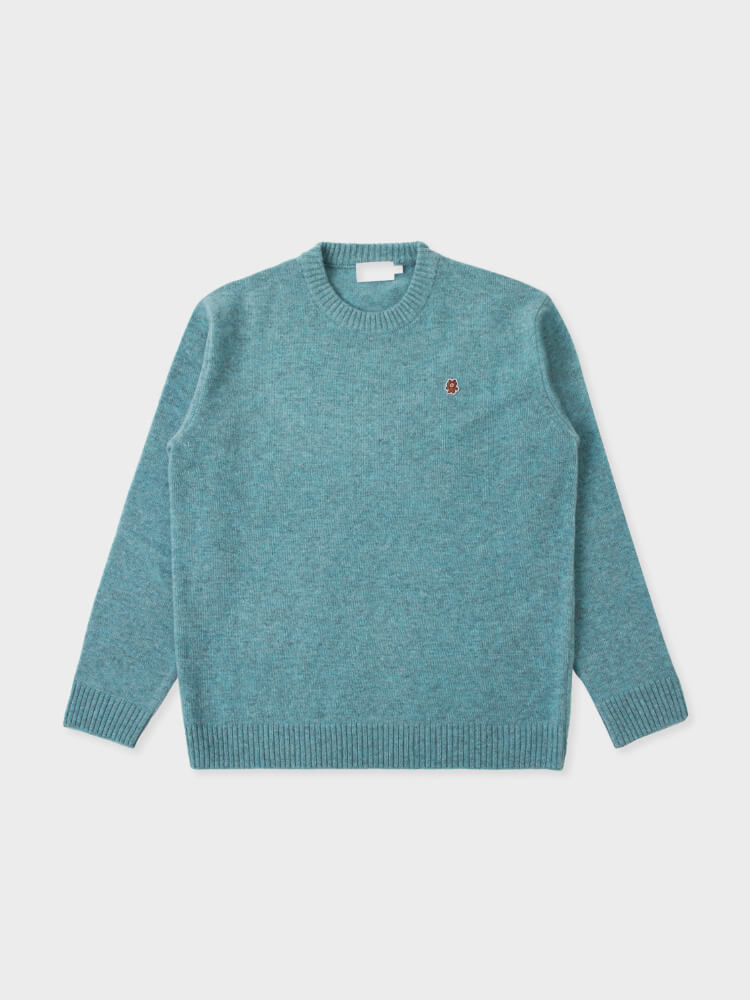 LINE FRIENDS Made by BROWN Wappen Knit Blue