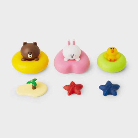 LINE FRIENDS Floating Bathtub Toy Set