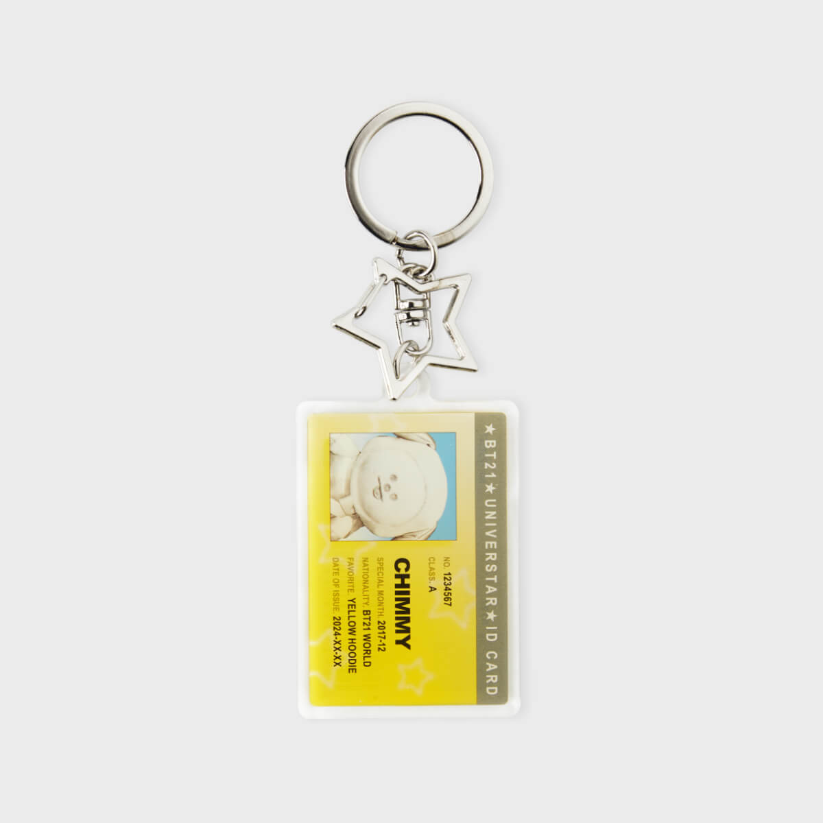 BT21 CHIMMY Silver Edition Acrylic ID Card Keyring