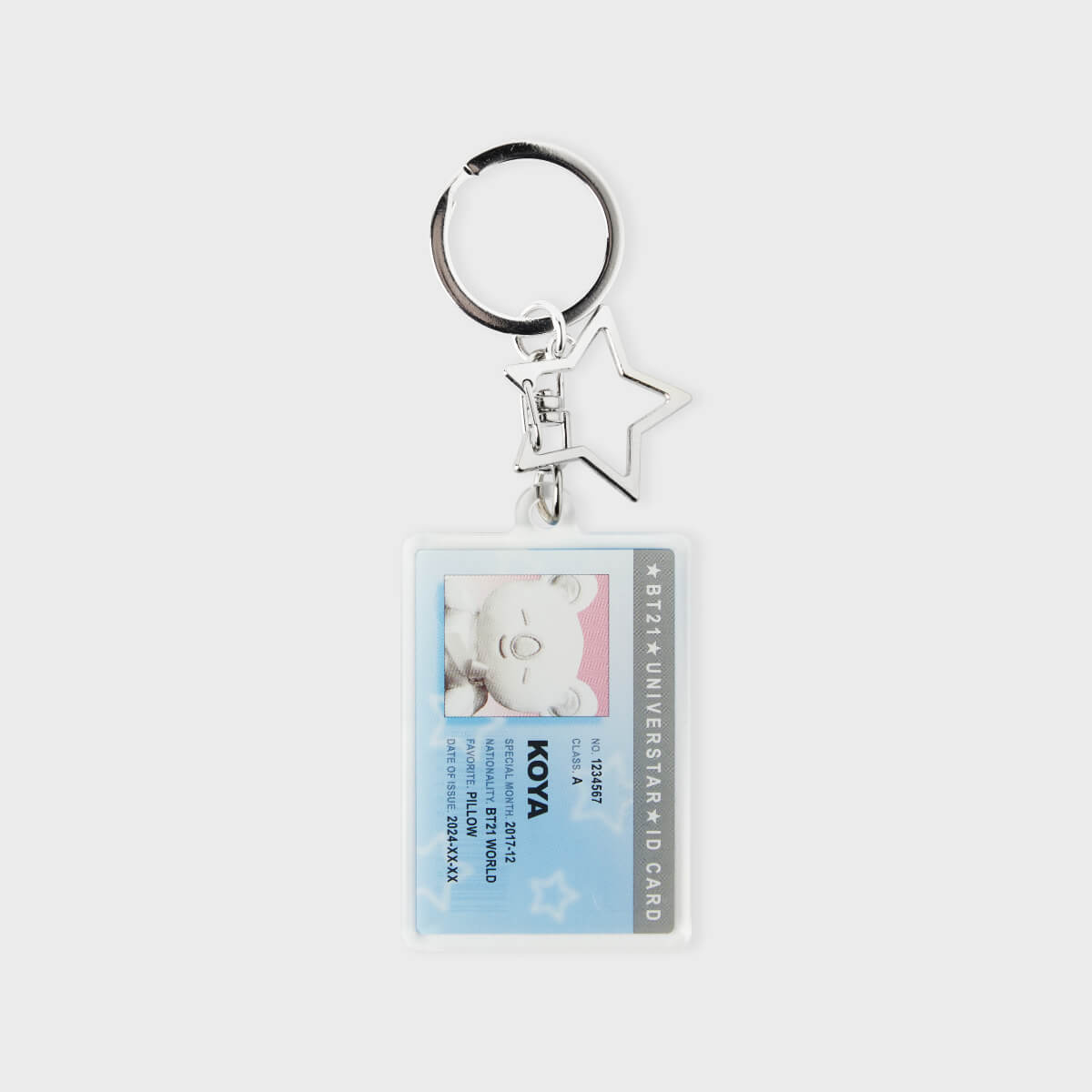 BT21 KOYA Silver Edition Acrylic ID Card Keyring