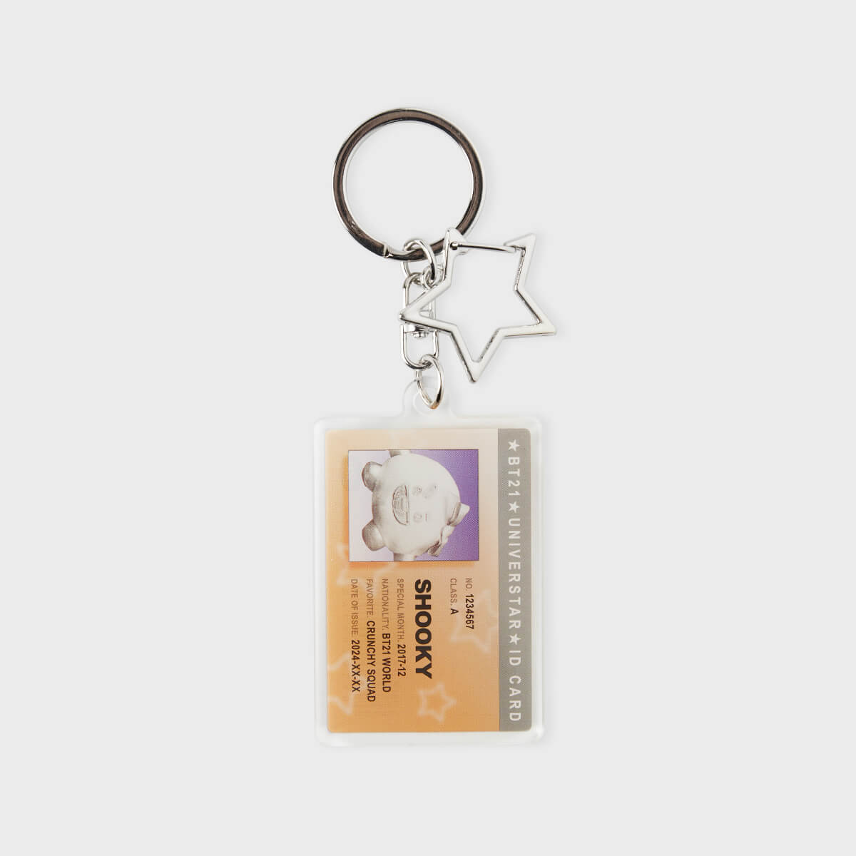 BT21 SHOOKY Silver Edition Acrylic ID Card Keyring
