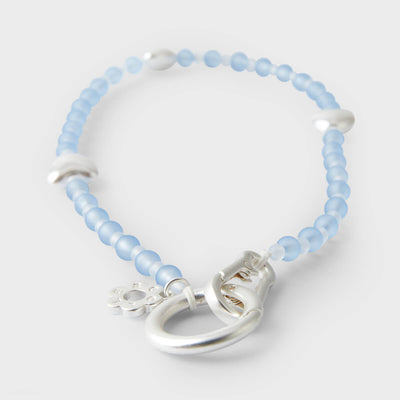 COLLER Heart Beads Strap Blue