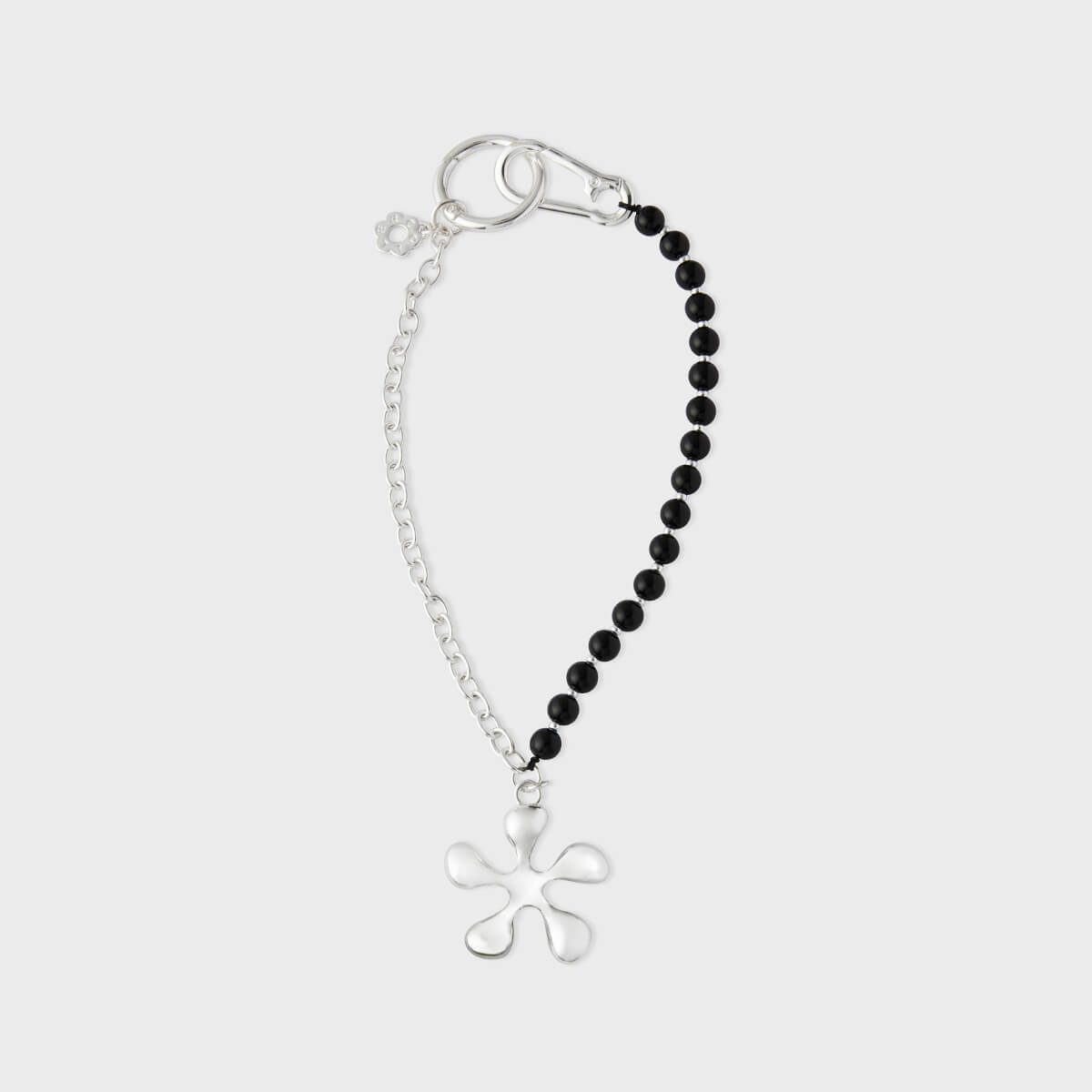 COLLER Metal Beads Keyring Black (Long Ver)