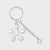 COLLER Metal Flower Keyring Silver