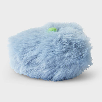 COLLER Heart Shaped Furry Plush Sticon Blue