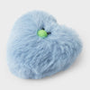 COLLER Heart Shaped Furry Plush Sticon Blue