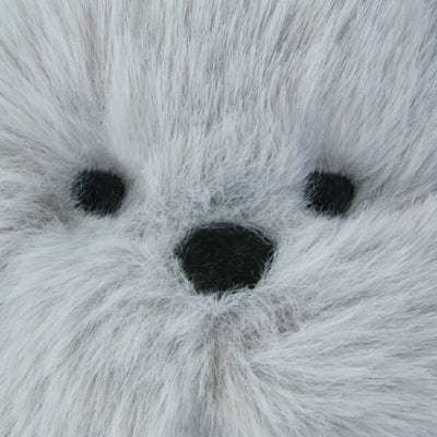 COLLER Furry Puppy Plush Keyring Grey